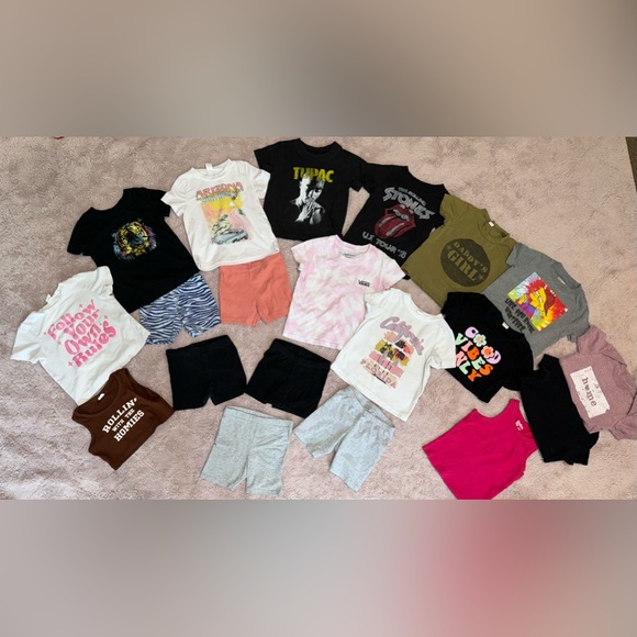 Other - Girls 18-24 months tees and biker shorts lot